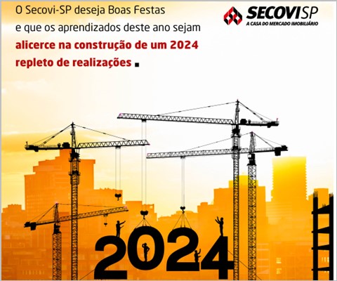Secovi-SP estará em recesso de 21/12 a 7/1/2024